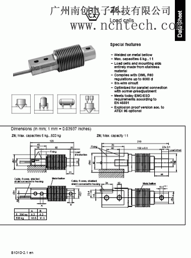 德國(guó)HBM z6fd1稱(chēng)重傳感器